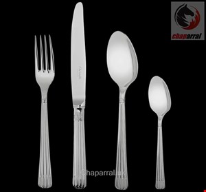 سرویس قاشق چنگال 24 پارچه کریستوفل فرانسه CHRISTOFLE OSIRIS 24-Piece Stainless Steel Flatware Set with Free Chest