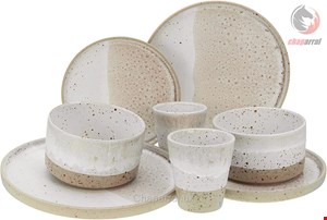 سرویس غذاخوری سفالی 8 پارچه 2 نفره کراتیبل CreaTable Kombiservice Cosmos White Pepper (8-tlg.)