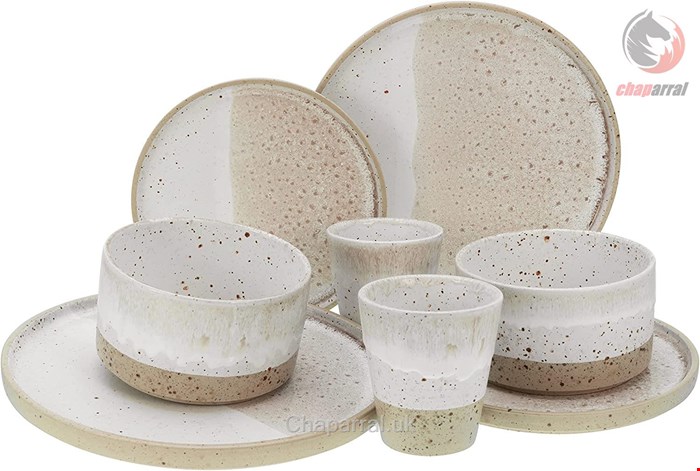 سرویس غذاخوری سفالی 8 پارچه 2 نفره کراتیبل CreaTable Kombiservice Cosmos White Pepper (8-tlg.)