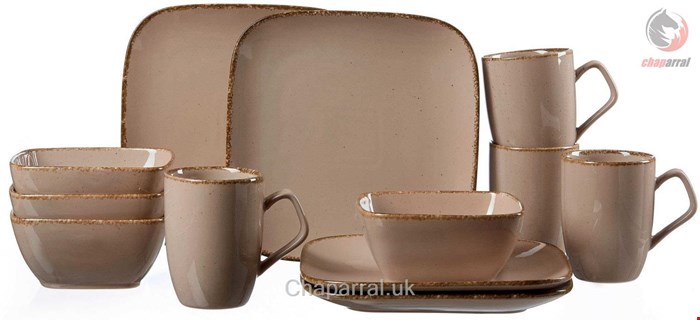 سرویس غذاخوری چینی 12 پارچه 4 نفره ریتزن هوف اند برکر آلمان Ritzenhoff / Breker Kombiservice Casa 12 tlg. nougat
