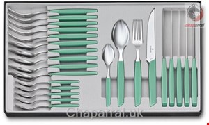 سرویس قاشق چنگال 24 پارچه ویکتورینوکس سوئیس Victorinox Swiss Modern 24-teilig grün