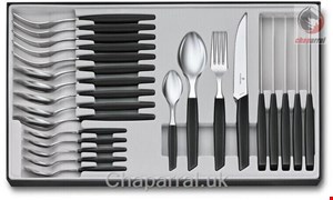 سرویس قاشق چنگال 24 پارچه ویکتورینوکس سوئیس Victorinox Swiss Modern 24-teilig schwarz