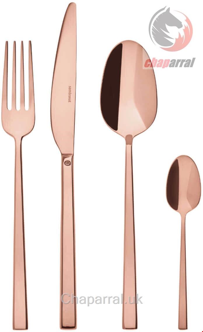 سرویس قاشق چنگال 24 پارچه سامبونت ایتالیا Sambonet Rock Besteck 24tlg- kupfer
