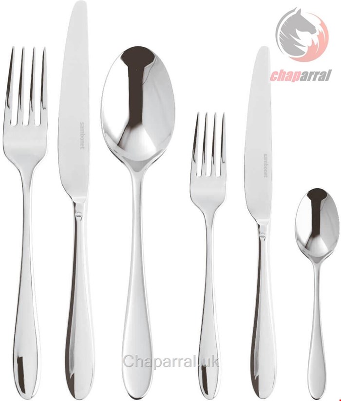 سرویس قاشق چنگال 36 پارچه سامبونت ایتالیا Sambonet Velvet 36-teilig Edelstahl/PVD silber
