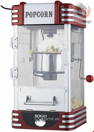 پاپ کورن ساز سوگو Sogo Popcornmaschine SOGO Human Technology PAL-SS-11350 Popcorn-Maker Silber-Rot