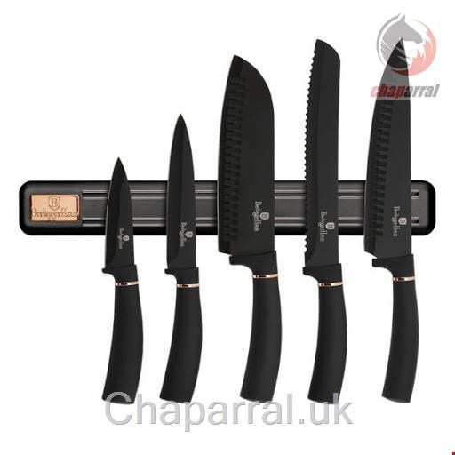 ست چاقو آشپزخانه 6 پارچه برلینگر هاوس مجارستان BERLINGER HAUS 6-PIECE KNIFE SET  BH/2535 BLACK ROSE COLLECTION