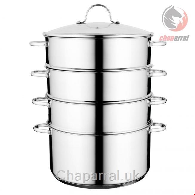 سرویس قابلمه بخارپز 5 پارچه برگهف بلژیک Berghoff Dampfgarer-Set Comfort 5-teilig - Essentials