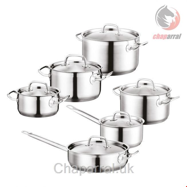 سرویس قابلمه ماهیتابه 12 پارچه برگهف بلژیک Berghoff Kochgeschirr-Set 12-tlg. Hotel - Essentials