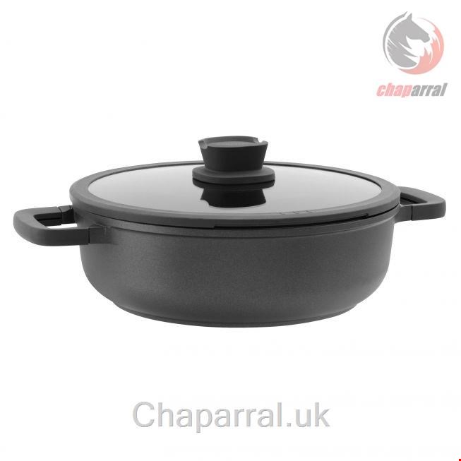 ماهیتابه درب دار سنگی 28 سانت برگهف بلژیک Berghoff Sauteuse mit Deckel Stone 28 cm - Leo