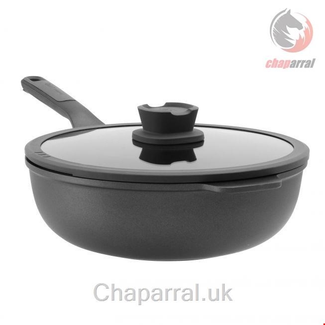 تابه وک 28 سانت درب دار برگهف بلژیک Berghoff Wok mit Deckel Stone 28 cm - Leo