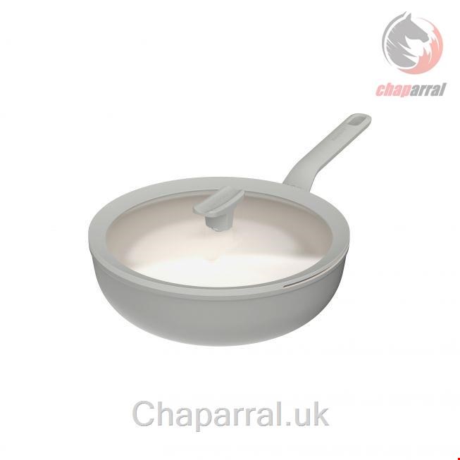 تابه وک 28 سانت درب دار برگهف بلژیک Berghoff Wok mit Deckel Balance Moonmist 28cm - Leo