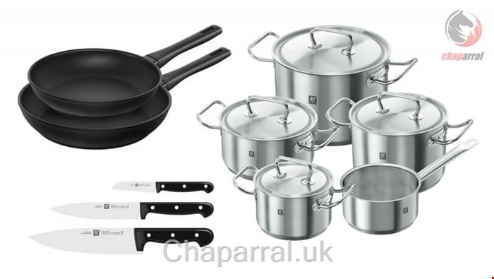 سرویس قابلمه و چاقو 14 پارچه زولینگ آلمان ZWILLING 14-tlg Kochgeschirr und Messerset TWIN Classic 00067-SET-DE