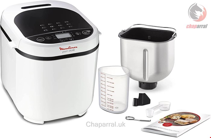 نان و کیک پز مولینکس فرانسه Moulinex Machine à OW210130 Pain Doré Brotbackautomat- Kunststoff- Weiß