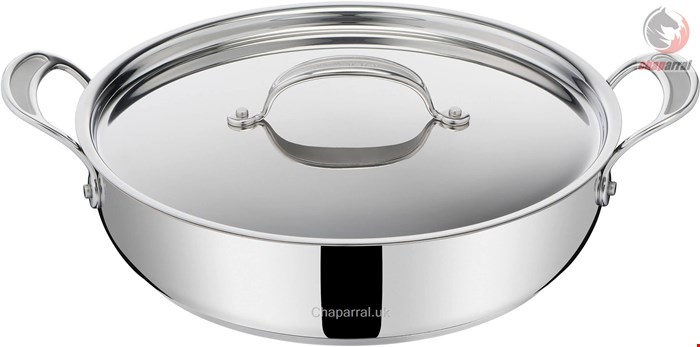 ماهیتابه 30 سانت درب دار تفال فرانسه Tefal E30690 Jamie Oliver Cook`s Classic Servierpfanne Edelstahl