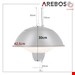  بخاری برقی مادون قرمز سقفی آربوس Arebos Heizstrahler Decken-Heizstrahler- Balkonheizer/ Zeltheizer/Terrassenstrahler/2 Heizstufen 750 W / 1500 W