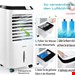  کولر گازی ایستاده با قابلیت کنترل از راه دور ام وی پاور MVPower Luftbefeuchter- Mobile Klimaanlage- 10L- Klimageräte 65W 
