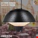  بخاری برقی مادون قرمز سقفی آربوس Arebos Heizstrahler Decken-Heizstrahler-Balkonheizer-Zeltheizer- Terrassenstrahler- 2 Heizstufen 750 W / 1500 W