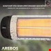  بخاری برقی مادون قرمز دیواری آربوس Arebos Heizstrahler Infrarot 2500 W- IP34 Schutzart- Wandmontage