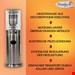  بخاری برقی گازی تریدگارد Traedgard Design Heizstrahler-Kompakt Midi Edelstahl- mit hochwertiger Wetterschutzhülle