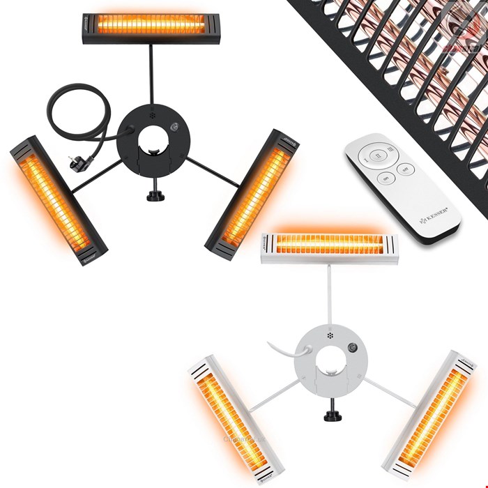 بخاری برقی مادون قرمز کسر KESSER Heizstrahler- 3000 W- Sonnenschirm Infrarot 3000W für Terrasse