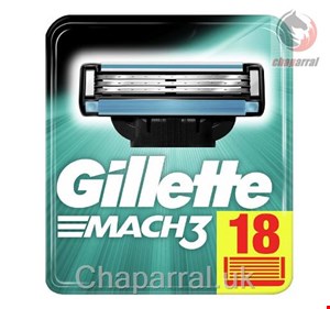 سری یدکی خود تراش ژیلت آمریکا Gillette Mach3 Systemklingen 18 Stk