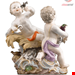  مجسمه نقاشی با دست دکوری چینی آنتیک قدیمی مایسن آلمان  Meissener Porzellan Sommer und Herbst Figurengruppe