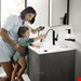  شیر مخلوط روشویی پایه بلند هانس گروهه آلمان Hansgrohe Finoris 230 mit Ablaufgarnitur 76063 schwarz matt 76063670