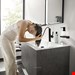  شیر مخلوط روشویی پایه بلند هانس گروهه آلمان Hansgrohe Finoris 230 mit Ablaufgarnitur 76063 schwarz matt 76063670