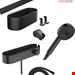  ست شیرآلات دوش حمام هانس گروهه آلمان Hansgrohe WallStoris Bundle Handbrause 105 3jet EcoSmart mattschwarz  24250670