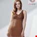  لباس خواب زنانه اسنزا هلند ESSENZA Sarah Uni Walnussbraun Nachthemd