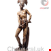 مجسمه دکوری آنتیک قدیمی Onyx Sculpture of an African Warrior Unique Piece the 20th Century