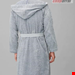  حوله حمام تن پوش زنانه و مردانه مارک او پلو آلمان MARC O POLO LIVING BADEMANTEL MODELL MELANGE AUS BAUMWOLL-FROTTIER Blue / Off White