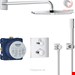  ست شیرآلات دوش حمام توکار گروهه آلمان GROHE Grohtherm mit Rainshower Cosmopolitan 310 Design eckig Chrom 34730000