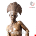 مجسمه دکوری آنتیک قدیمی Onyx Sculpture of an African Warrior Unique Piece the 20th Century