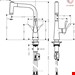  شیر مخلوط ظرفشویی شلنگ دار هانس گروهه آلمان Hansgrohe M71 M7116 H220 Chrom 73800000