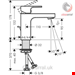  شیر مخلوط روشویی پایه کوتاه هانس گروهه آلمان Hansgrohe Vernis Shape 100 mit Zugstangen Ablaufgarnitur 71561 chrom 71561000