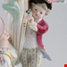  مجسمه شمعدان نقاشی با دست دکوری چینی آنتیک قدیمی مایسن آلمان Antiker Meissener Kerzenständer aus handbemaltem Porzellan spätes 19 Jahrhundert