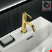  شیر مخلوط روشویی پایه کوتاه ایدیل استاندارد Ideal Standard Joy mit Ablaufgarnitur BC775 brushed gold BC775A2
