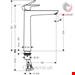  شیر مخلوط روشویی پایه بلند هانس گروهه آلمان Hansgrohe Talis E 240 Chrom 71717000