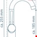  شیر مخلوط روشویی پایه بلند شوت Schütte Cornwall mit mit Ablaufgarnitur Pop Up schwarz matt  79016