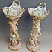  مجسمه دست ساز دکوری چینی آنتیک قدیمی Meissener Tafelaufsatz mit zwei Obstschalen Cherubs Modell A 59 Kaendler um 1860