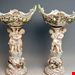  مجسمه دست ساز دکوری چینی آنتیک قدیمی Meissener Tafelaufsatz mit zwei Obstschalen Cherubs Modell A 59 Kaendler um 1860