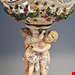  مجسمه دست ساز دکوری چینی آنتیک قدیمی Meissener Tafelaufsatz mit zwei Obstschalen Cherubs Modell A 59 Kaendler um 1860