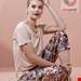  بلوز راحتی آستین کوتاه زنانه اسنزا هلند ESSENZA Ellen Uni Top Kurzarm