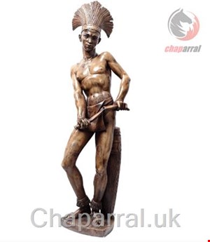 مجسمه دکوری آنتیک قدیمی Onyx Sculpture of an African Warrior Unique Piece the 20th Century