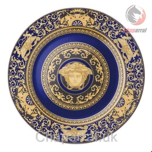 بشقاب دکوری روزنتال آلمان Rosenthal meets Versace Hängedekoration Ikarus Medusa blue Wandteller 30 cm