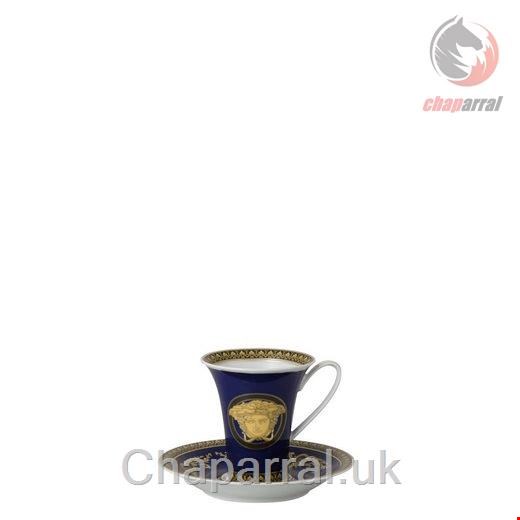 فنجان نعلبکی روزنتال آلمان Rosenthal meets Versace Tasse Ikarus Medusa blue Kaffeetasse 2 tlg Porzellan