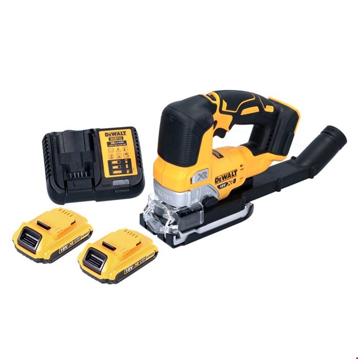  اره منبت کاری اره مویی شارژی دیوالت آمریکا DeWalt DCS334D2 Akku-Pendelhubstichsäge 18V Brushless 135mm + 2x Akku 2,0Ah + Ladegerät