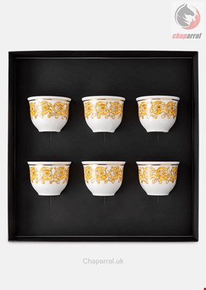 سرویس فنجان 6 نفره ورساچه ایتالیا VERSACE MEDUSA RHAPSODY ESPRESSO TASSEN 6ER-SET