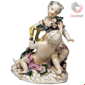 مجسمه دست ساز دکوری چینی آنتیک قدیمی Meissener Rokoko Vasenpaar Flora und Zephyr Modell 2576 von Kaendler um 1760